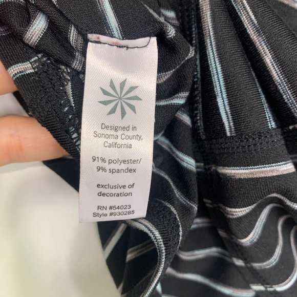 ATHLETA Pump It‎ Up Striped Short Sleeve Tee Sz XS - Picture 6 of 7